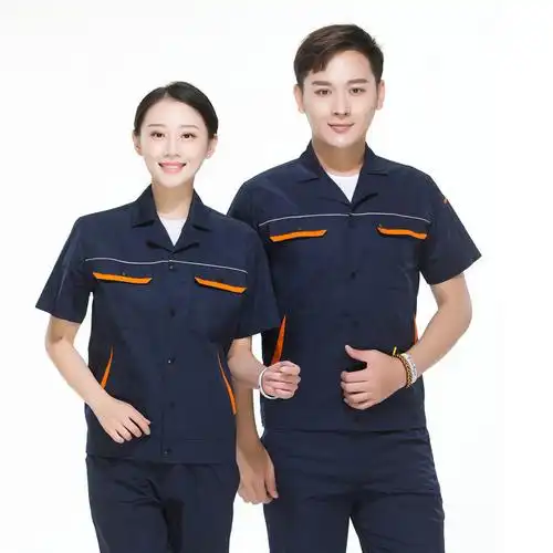 夏季短袖劳保服套装男薄款机修4s店工装定制汽修长袖工作服印logo