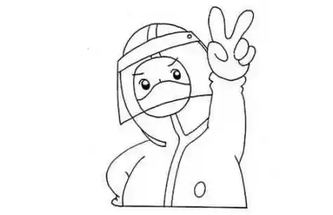 防护服正面医护人员简笔画教程 真实防护服医护人员简笔画怎么画