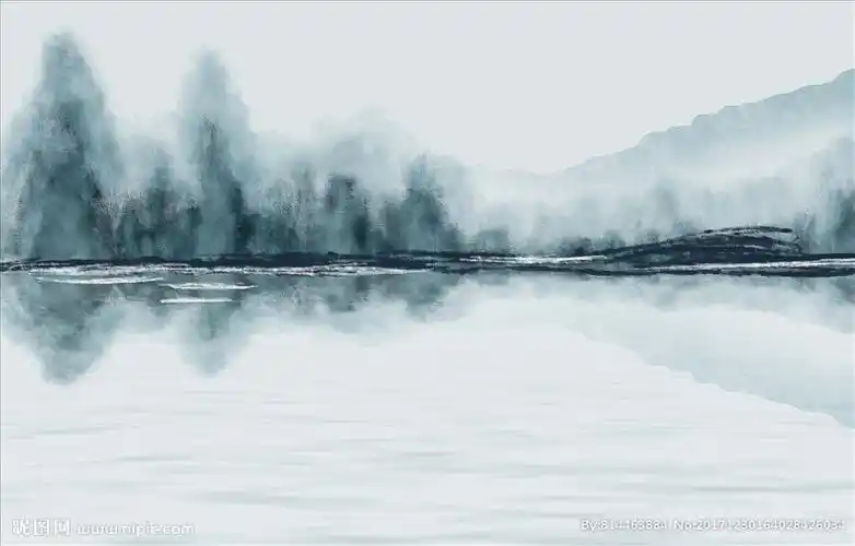 淡雅意境山水背景图片