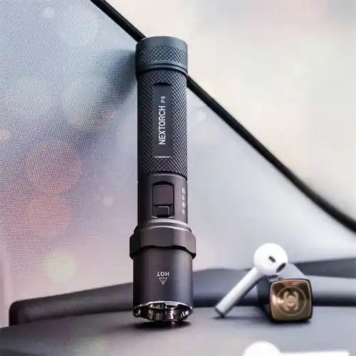 纳丽德p8强光便携手电1300流明铝合金充电手电筒户外应急防灾