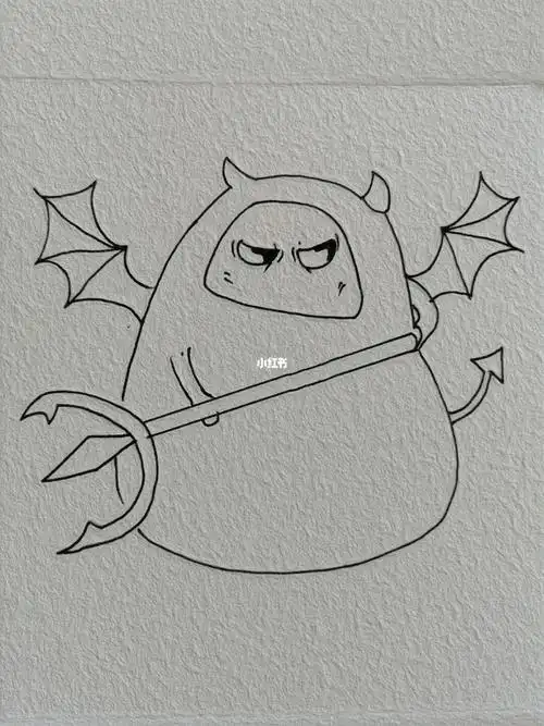 可爱小恶魔的简笔画