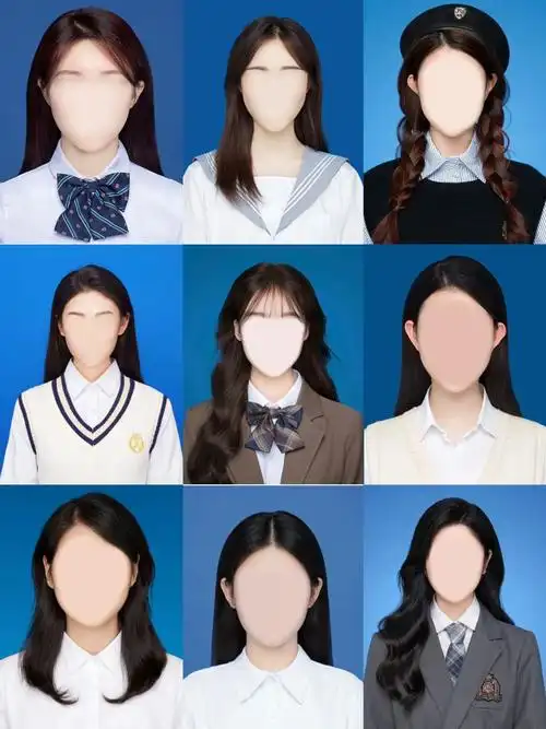 ps证件照  #韩式证件照p图  #蓝底证件照  #证件照换底色  #ps