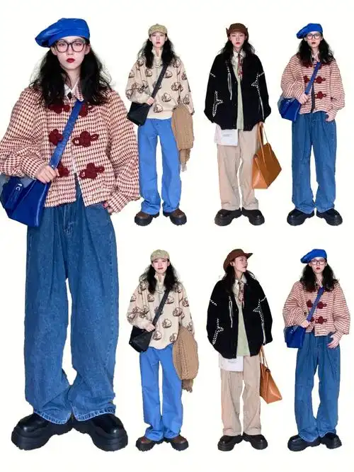 ootd复古穿搭05女生日系休闲少年感搭配