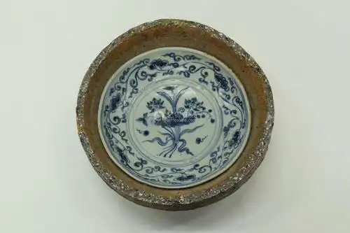 lot.1097 元代-青花窑址盘