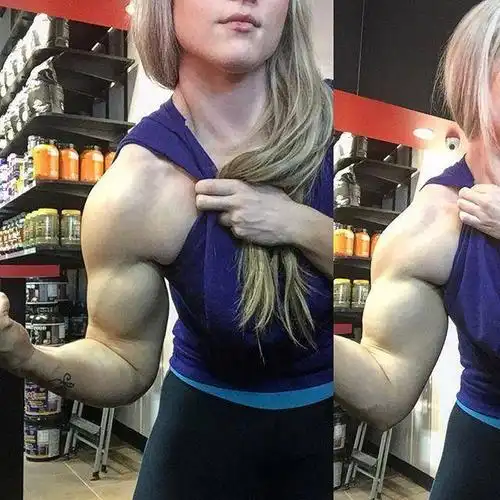 原创农场女孩化身肌肉女汉子,身材强壮有力,健身不走寻常路