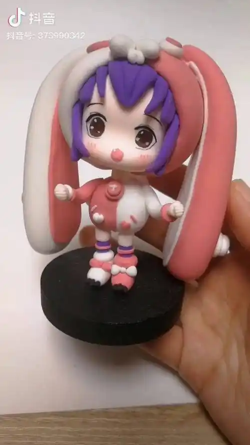 我爱二头身简单又可爱超轻粘土王者荣耀安琪拉人偶手工