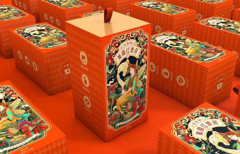 李子央丨《美丽红枣茶》产品包装设计 原创手绘插画