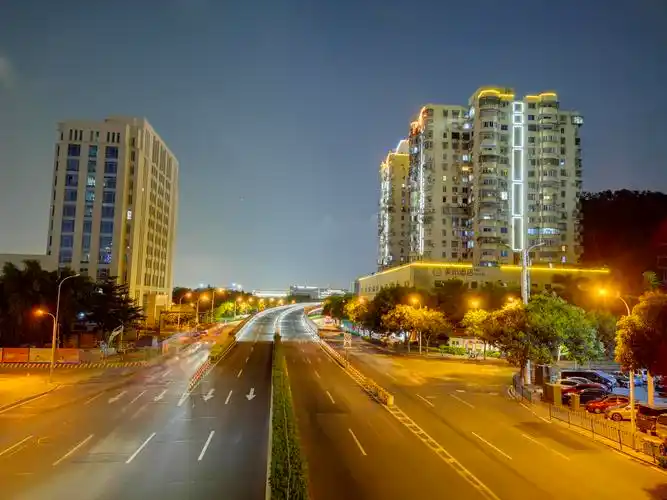 流光溢彩的马路和夜景一组