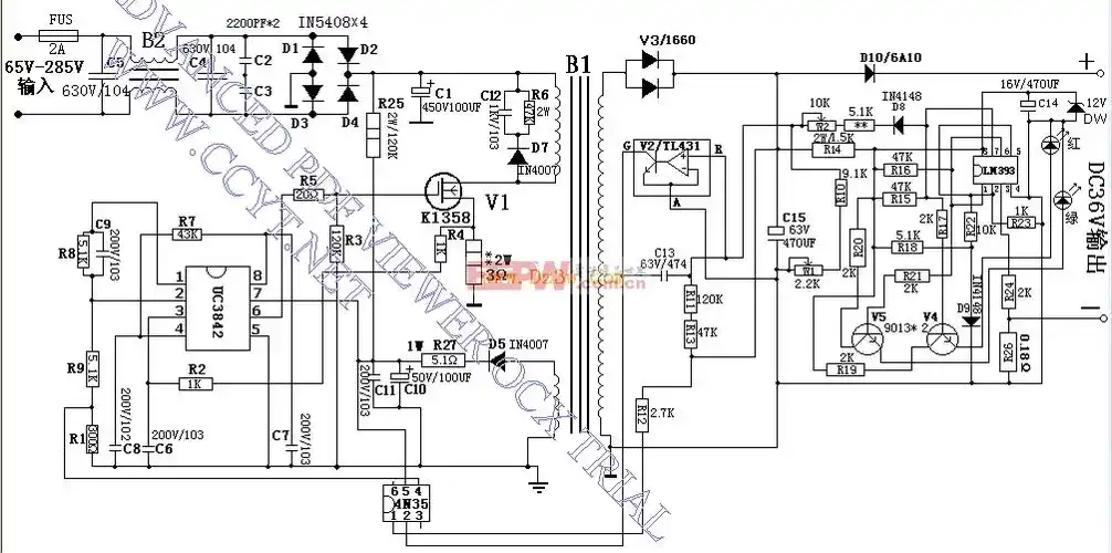 电动车电瓶充电器电路图