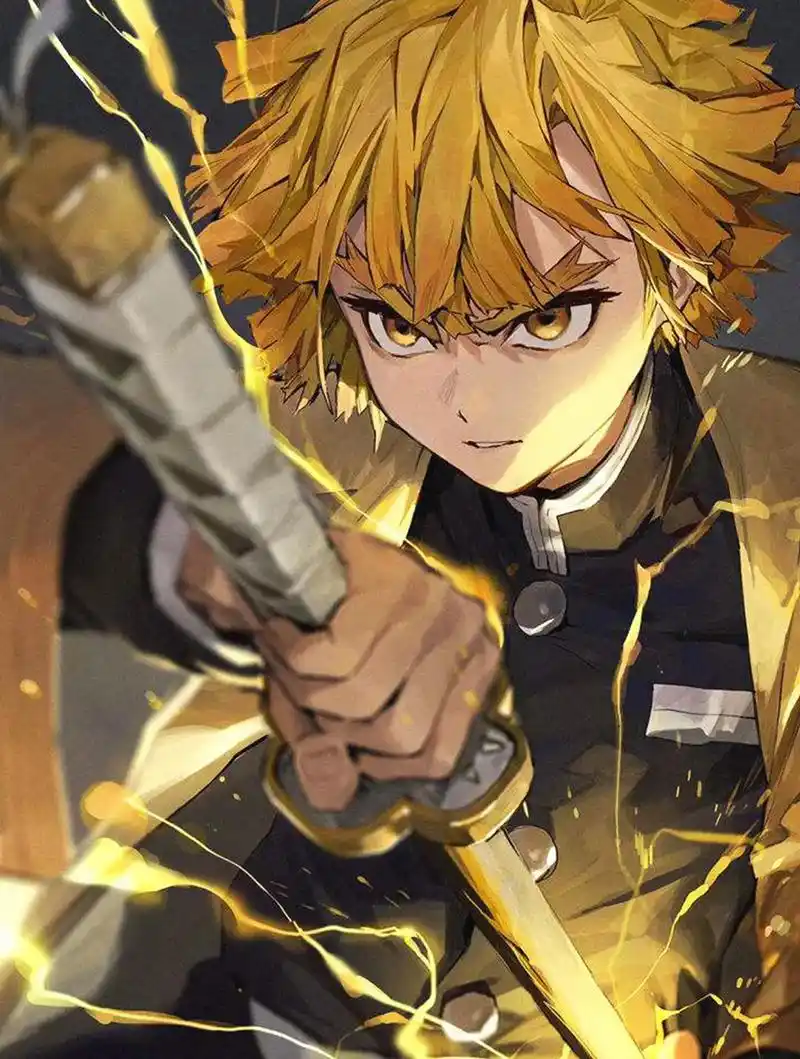 抖音图文来了 #鬼灭之刃 #善逸  #壁纸 帅气霹雳一闪与 - 抖音