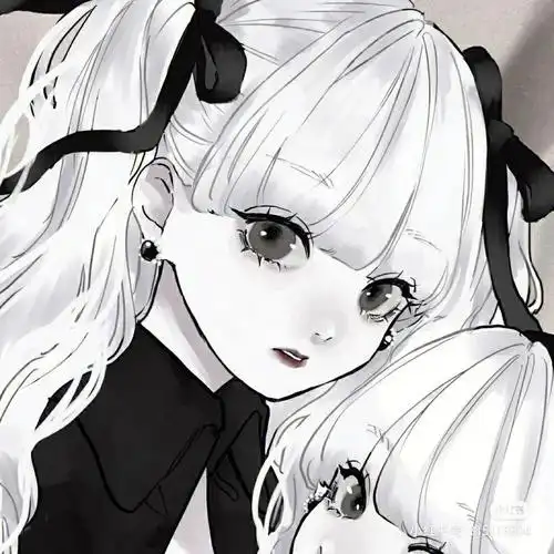 黑色系列闺蜜头像