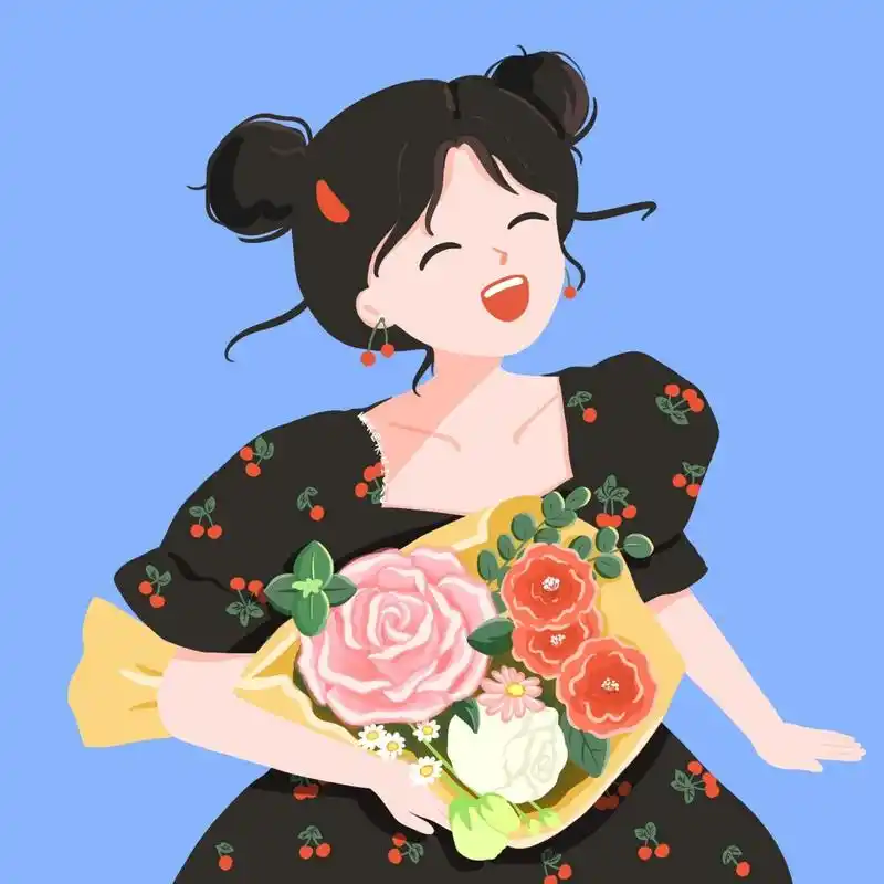 愿美好的笑容在你我之间传递       插画分享 | 手绘头像 | 人物插画