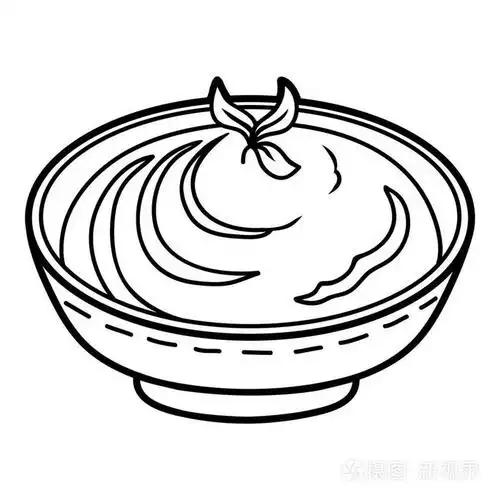 儿童土豆泥碗着色书插画-正版商用图片18cn3z-摄图新视界