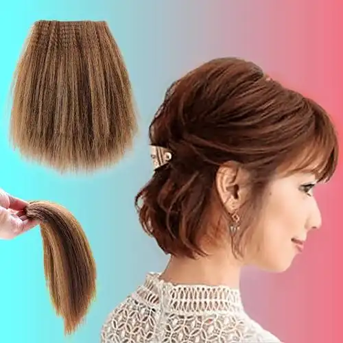 垫发片蓬松头发纹理烫玉米须女垫高颅顶头顶真发增发量器跨境