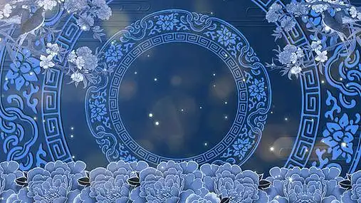 4k青花瓷戏曲舞台背景视频视频的预览图