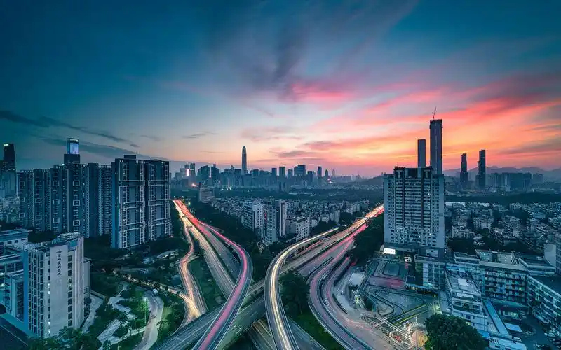 喧嚣繁华的城市风景高清图片桌面壁纸