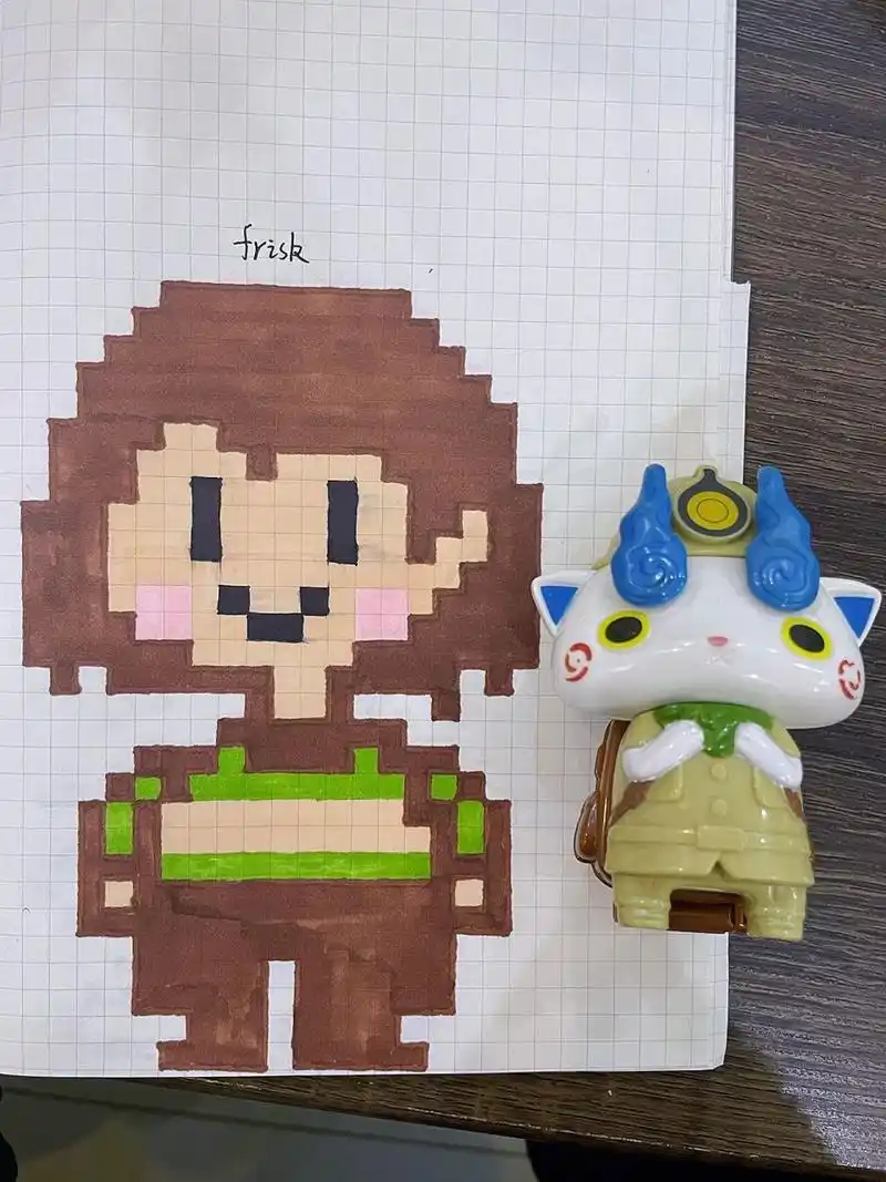 猹|像素画 传说之下 传说之下frisk