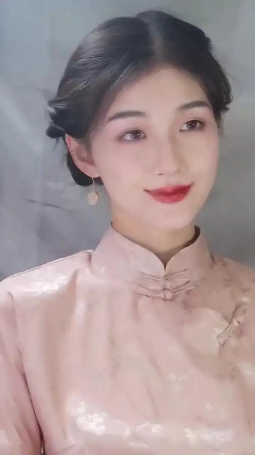 中国风旗袍盘发|精致端庄编发教程