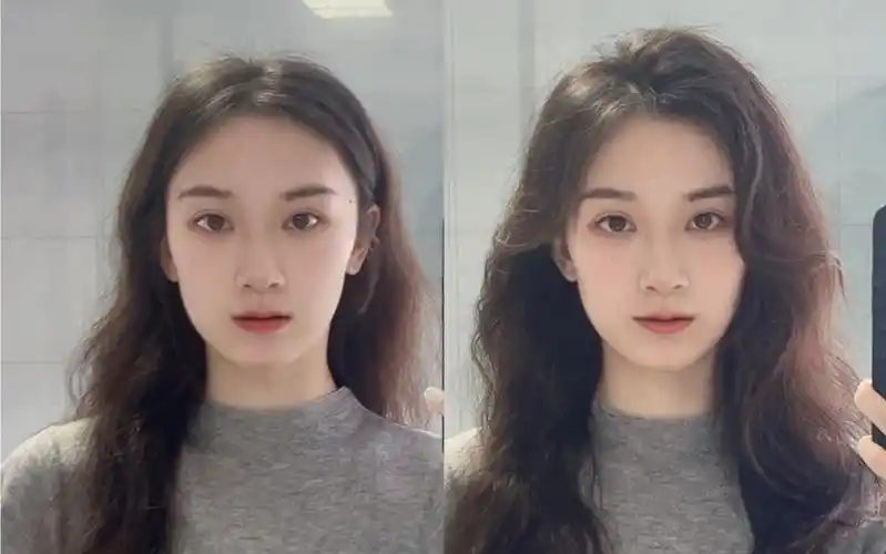 高颅顶显发量遮高颧骨法式刘海造型!