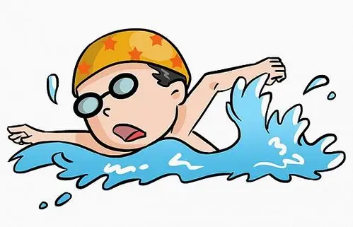 卡通男孩正在游泳png图片素材45465722