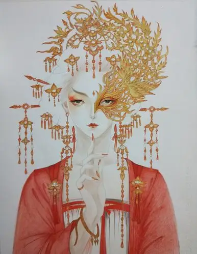 彩铅古风人物|纯艺术|绘画|之喵手绘 - 原创作品 - 站酷 (zcool)