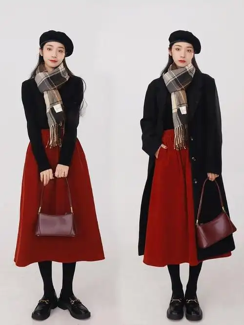 这时尚博主太会穿搭一件黑色大衣穿出6种造型每一套都好高级