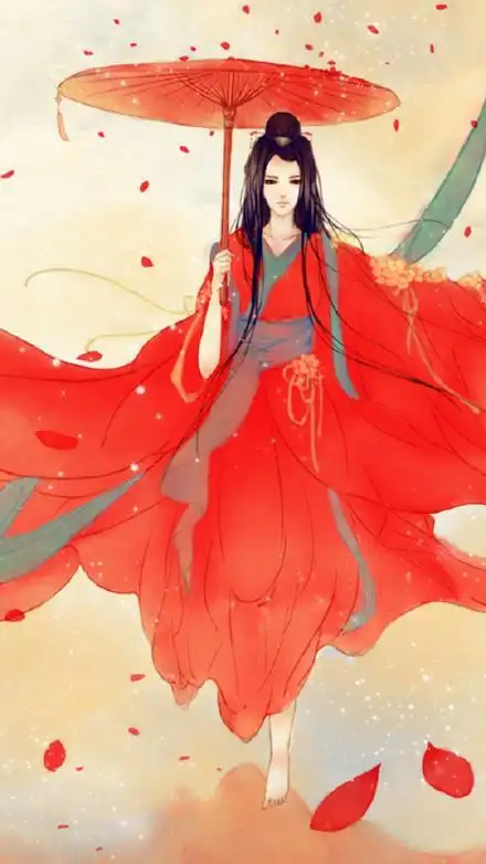 唯美古风的红衣女生动漫图片大全轮回千世你一回眸