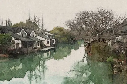 画意摄影 水彩"江南水乡"