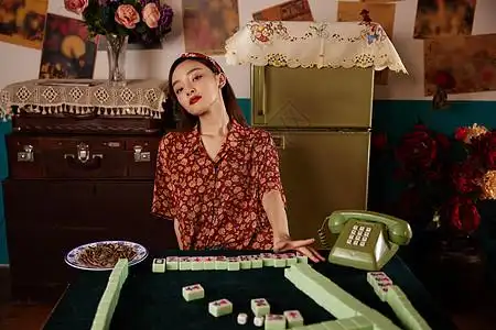 港风气质美女在老房子图片素材