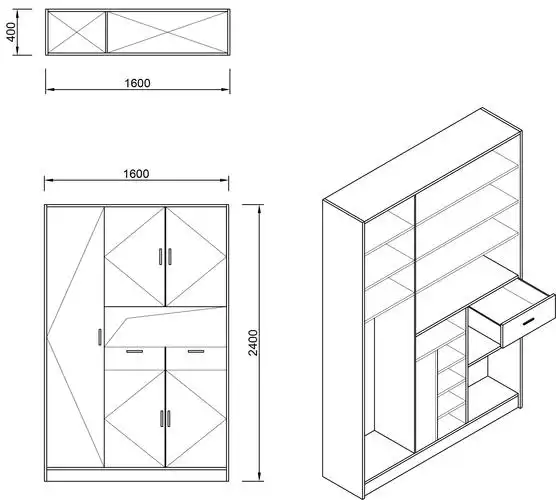 手绘鞋柜效果图