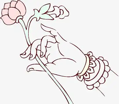 佛教佛手莲花元素