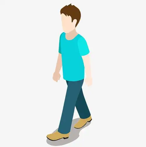 卡通卡通行走png下载