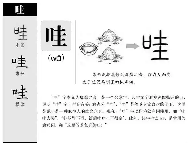 哇怎么读_哇组词_哇读音_哇笔顺_哇拼音_哇笔画_哇什么意思_哇繁体字