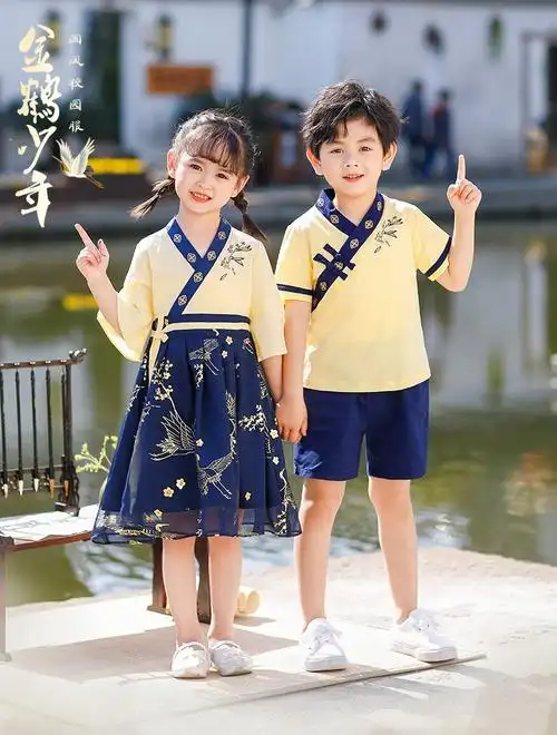 六一儿童节演出服小学生校服班服汉服中国风古装表演服装夏季幼儿园园