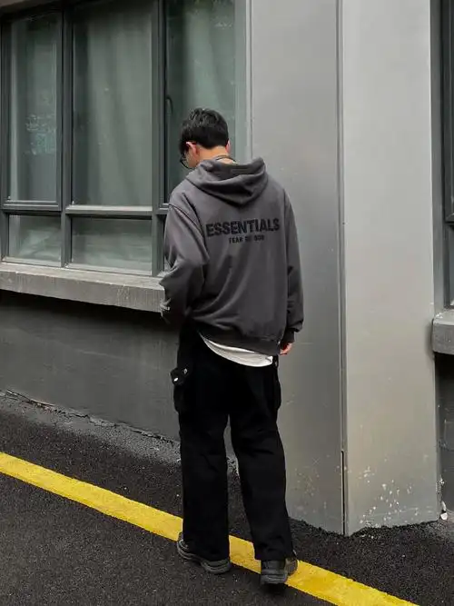 fog第七季秋冬背面压胶essentials连帽卫衣男女加绒嘻哈高街美式