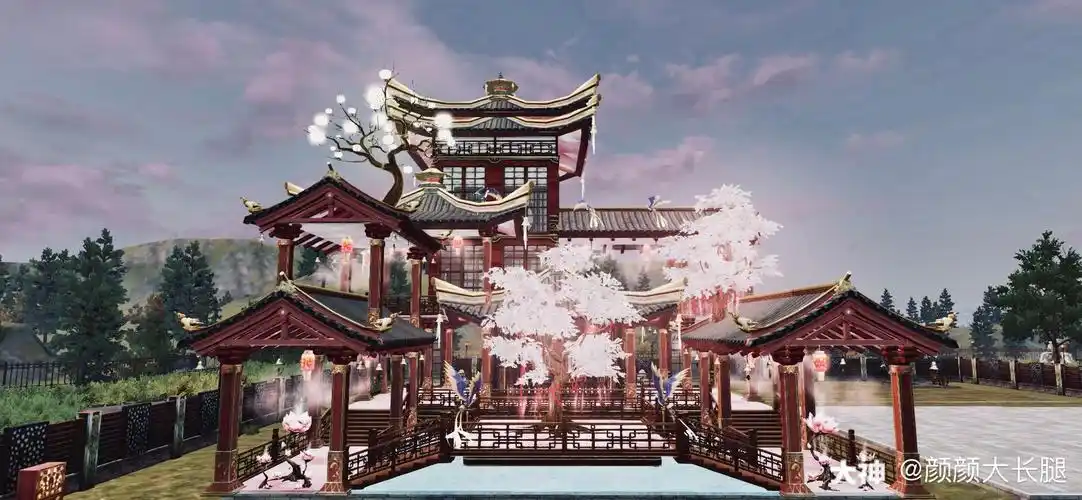 颜颜大长腿:『素秋』古风中式单人地基庄园建筑#明日之后##末日建筑