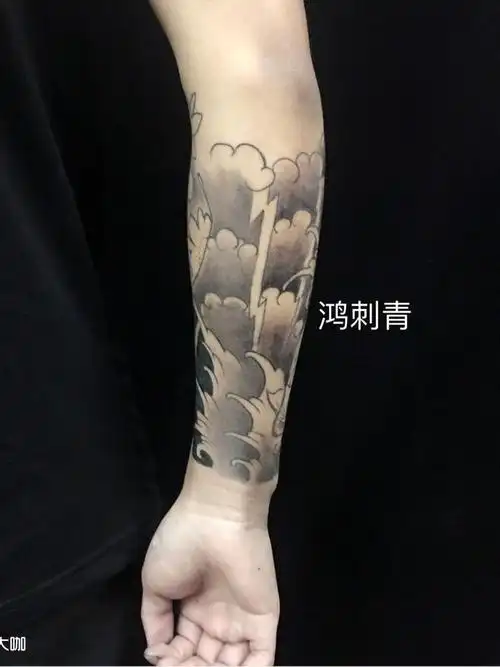 传统半臂_纹身图案手稿图片_郑昌平的纹身作品集