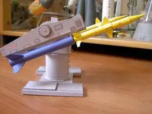 diy手工拼装立体纸质模型仿真火箭 导弹 发射台 3d纸模折纸制作