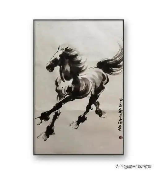 画作欣赏:骏马图,风驰电掣,画韵天成