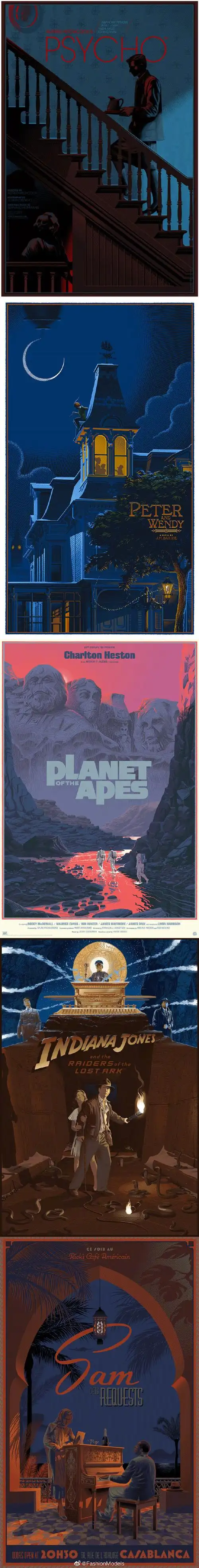 海报设计##设计美学#来自插画师 laurent durieux 的电影海报创作