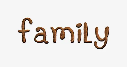 family,棕色英文字母,棕色字母,英文艺术字