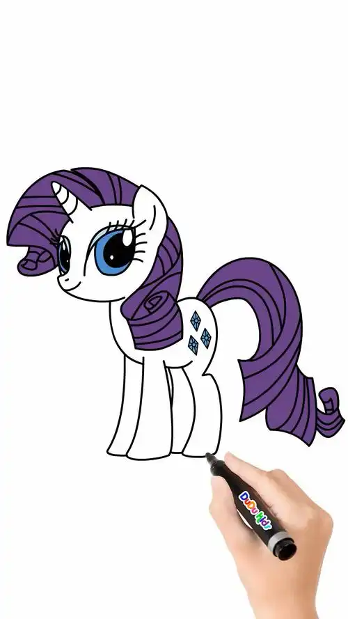 画小马宝莉简笔画珍奇绘画少儿美术手绘教程视频亲子画#小马宝莉#珍奇