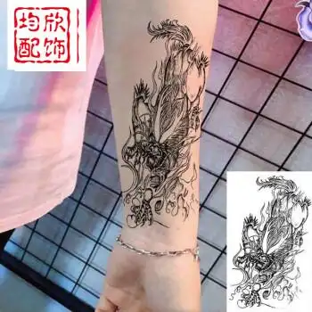 支持国货·现货新品水贴画纹身男士纹身贴水男女汗耐磨花臂半臂仿真