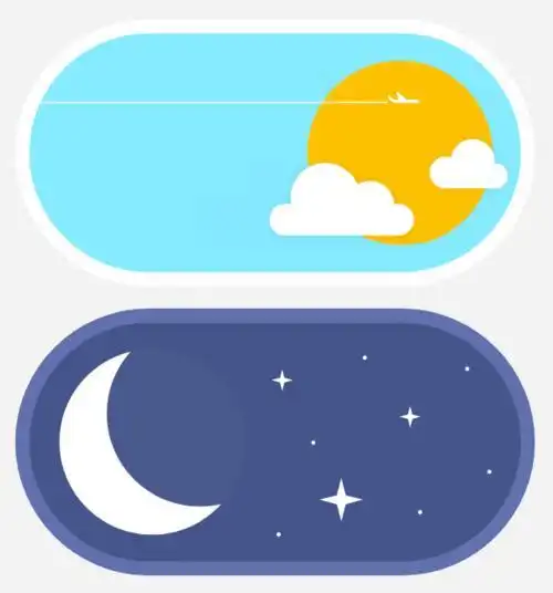 创意白天与黑夜简笔画