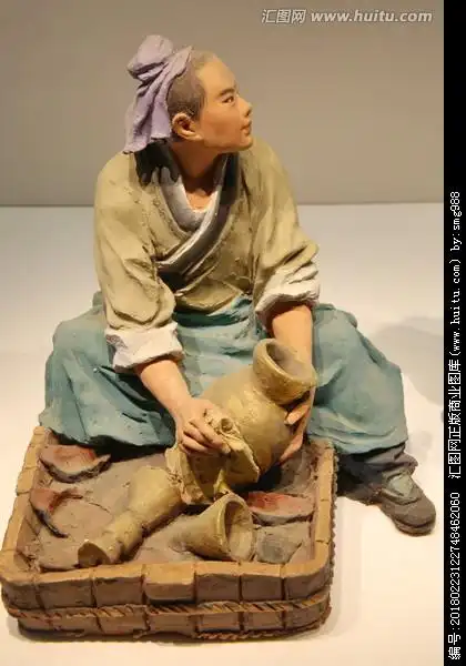 彩塑泥人张古人制陶