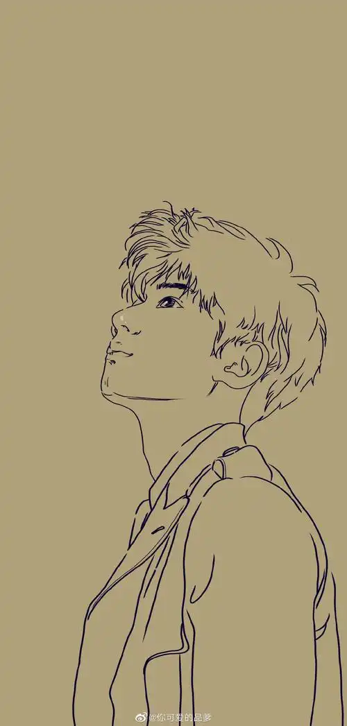 饭绘王源绝美侧脸仰头照 你是生活里最惊喜的相遇