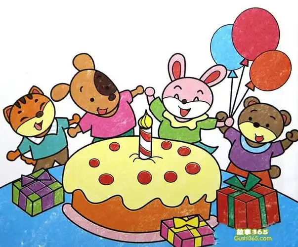 小兔子姗姗的生日礼物_绘图吧,学画画网