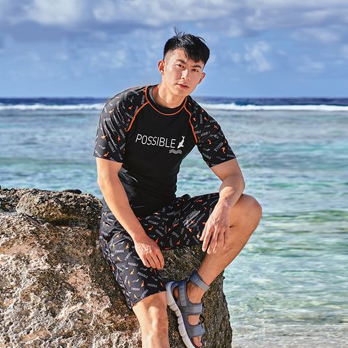 李宁男士泳衣套装全身男生泡温泉2021年新款宽松防尴尬游泳裤装备