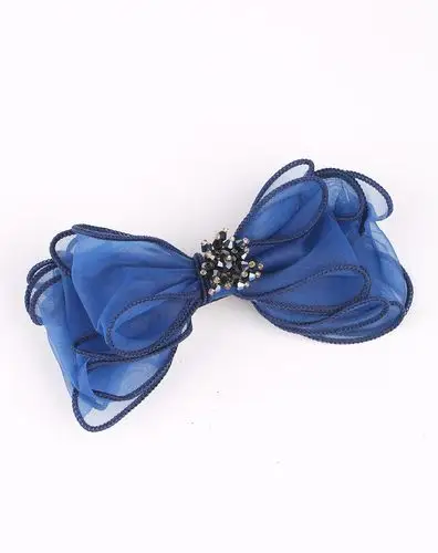 藏蓝色蝴蝶结形横夹