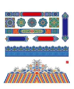 故宫素材故宫纹样中国风古典素材矢量图ai格式